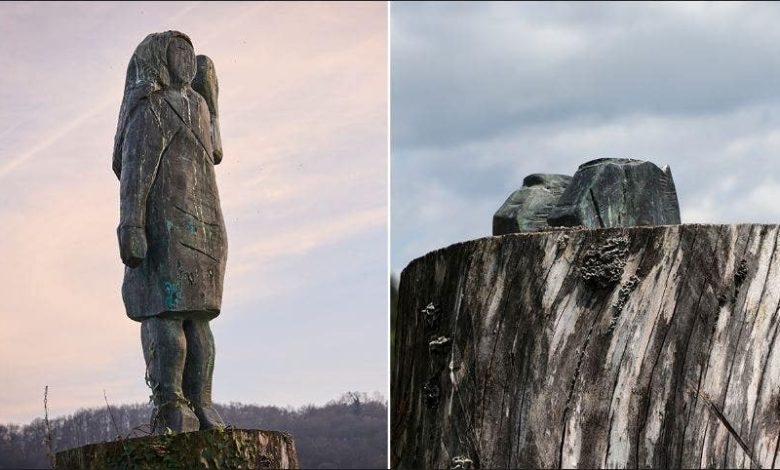 Melania Trump statue sawed off at ankles and stolen from Slovenian hometown