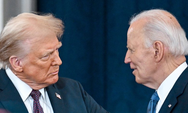 President-elect Donald Trump and President Joe Biden at Trump's 2025 inauguration