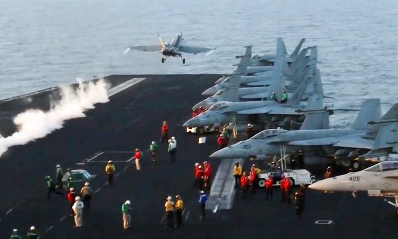 Plane takes off from USS Harry S. Truman