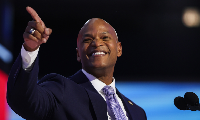 Gov. Wes Moore pointing