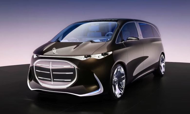 Luxury Mercedes electric van with 65-inch screen, 42 speakers