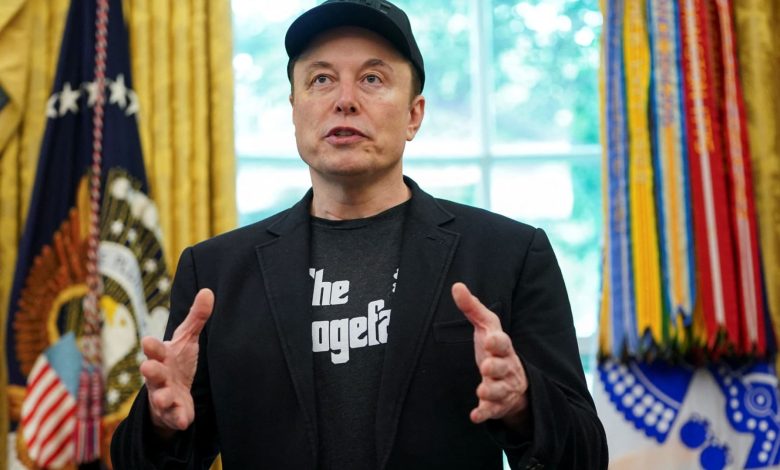 Elon appears to delete X posts