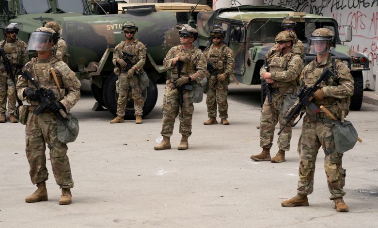 California seeks bar on troops in LA