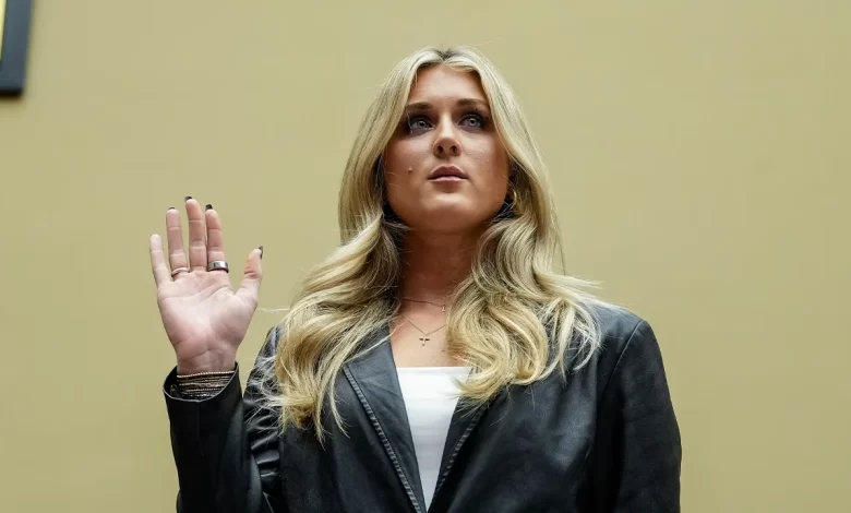 Riley Gaines responds after Simone Biles calls her out on social media