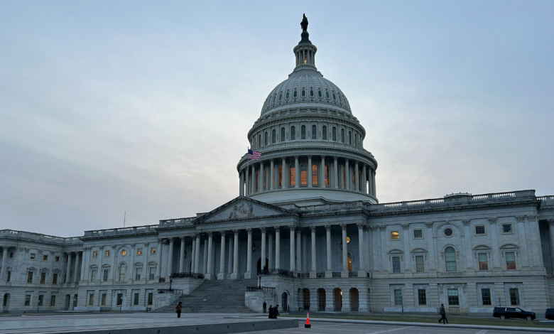 US Capitol Building at sunset on January 30th, 2025