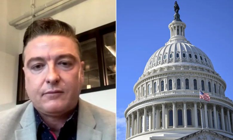 Skillstorm's Justin Vianello, left; US capitol dome, right