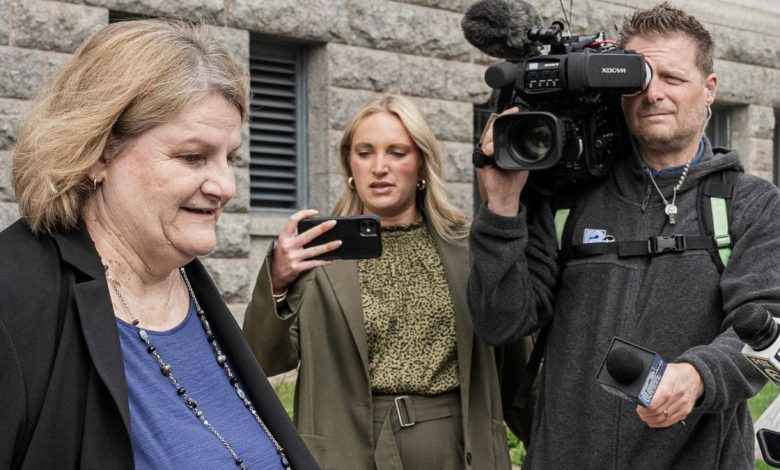 FILE - Milwaukee County Circuit Judge Hannah Dugan leaves the federal courthouse after a hearing Thursday, May 15, 2025, in Milwaukee. (AP Photo/Andy Manis, File)