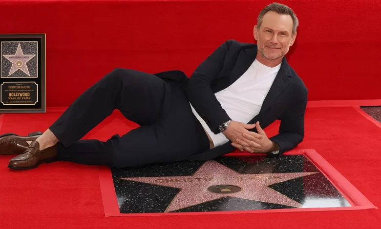 Christian Slater calls fame 'weird' as he gets Hollywood Walk of Fame star
