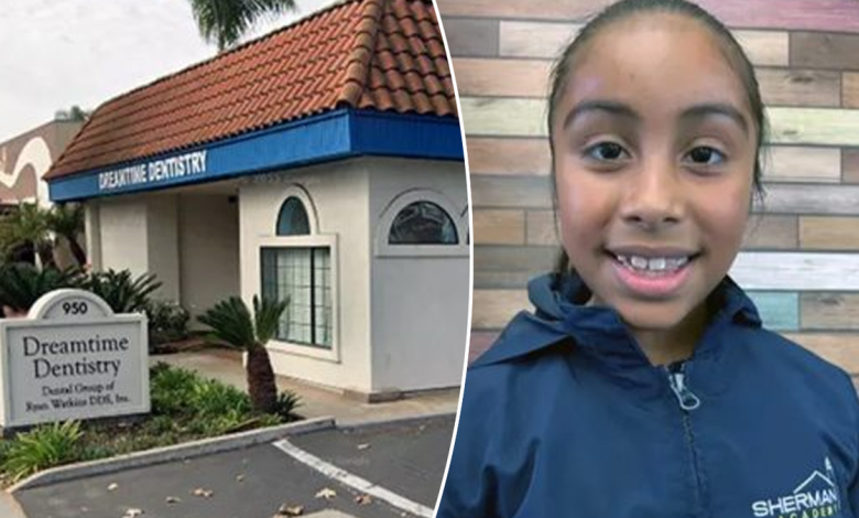 Silvanna Moreno in split image with dentist's office