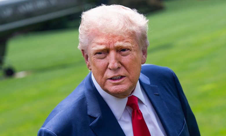 donald trump looking concerned on White House lawn