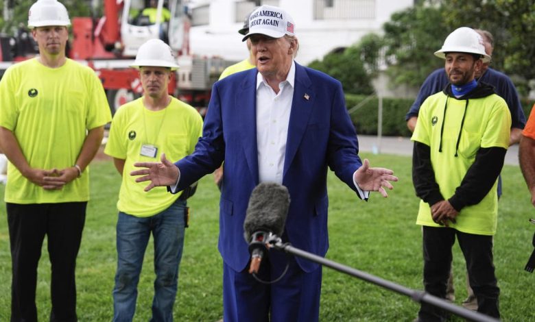 Trump outside the white house