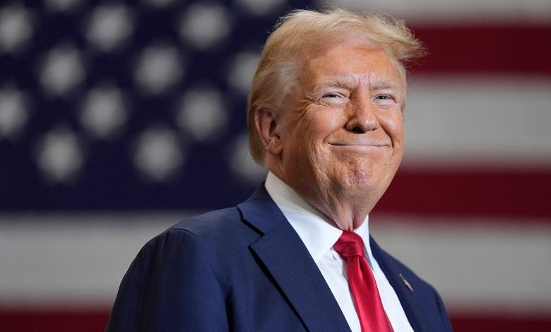 Donald Trump smiles