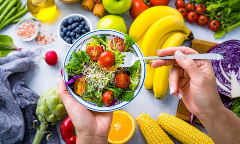 Eating fruits and veggies