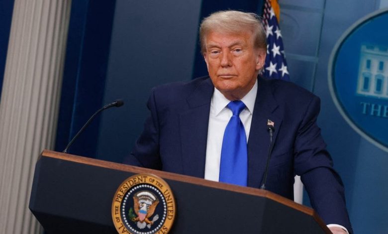Trump at podium