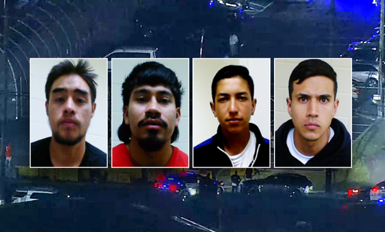 Left: Franklin Norberto Bautista-Reyes illegally entered the U.S. in 2021 under the Biden administration and was arrested by the Wayne Township, New Jersey, Police Department on May 3 for aggravated assault, attempt to cause bodily injury, terroristic threats, and possession of a weapon for unlawful purposes. Center left: Joel Enrique Sandoval-Lopez illegally entered the U.S. as a minor in 2019 and was arrested by the Passaic Police Department in October for unlawful possession of a handgun and again on February 15 for aggravated assault. Center right: Joan Sebastian Castaneda-Lozada entered the U.S. illegally in 2022 and was arrested by the Hammonton Police Department on May 15 for burglary, theft and conspiracy to commit burglary. Right: Andres Pineda-Mogollon entered the U.S. in 2023 and overstayed his tourist visa. He was arrested by the New York City Police Department on April 25 for larceny and again on May 21 by the Union, New Jersey, Police Department for residential burglary, conspiracy to commit residential burglary and possession of burglary tools.