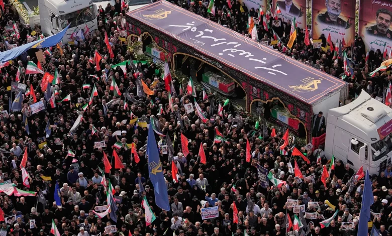 Iran holds funeral for top commanders killed in 12-day war with Israel
