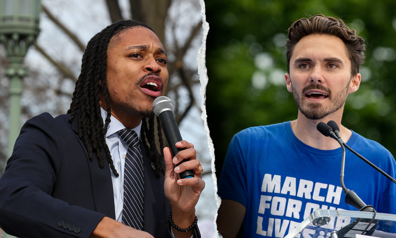 Malcolm Kenyatta, left; Hogg at right
