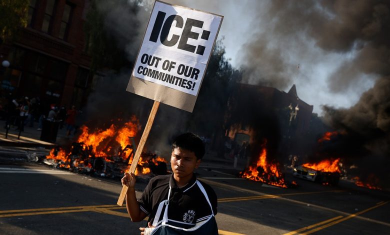 Rioters cause havoc in Los Angeles as they rail against the US Government
