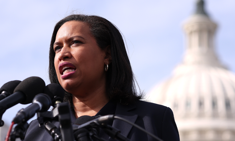 Washington, D.C., Mayor Muriel Bowser speaks at a press conference outside the U.S. Capitol on March 10, 2024.