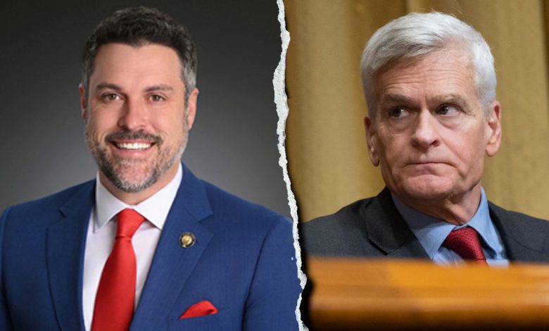 Left: Louisiana state Sen. Blake Miguez; Right: U.S. Sen. Bill Cassidy