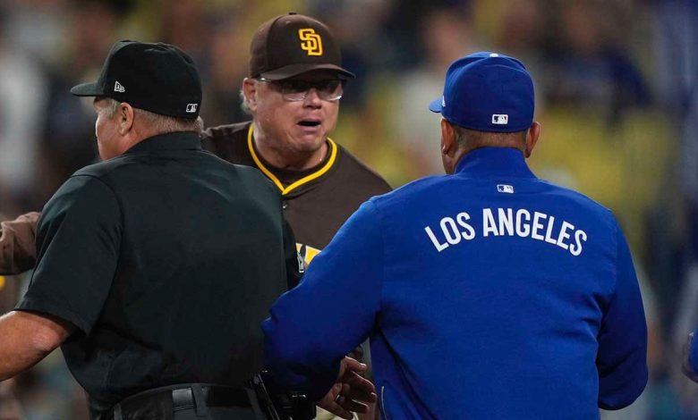 Dodgers-Padres tensions flare after Tatis, Ohtani hit by pitches in rivalry