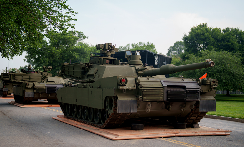 Tank for military parade