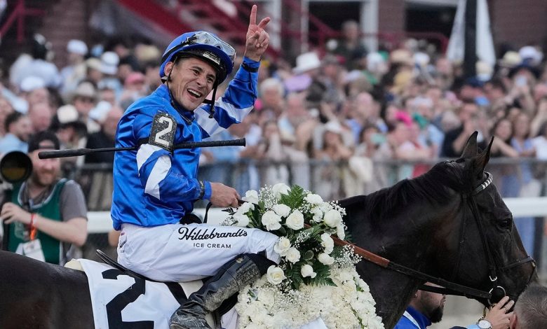 Sovereignty's victory at the Belmont Stakes draws major audience