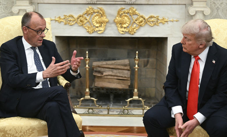 Trump suggests 'let them fight' on Ukraine war during meeting with German chancellor