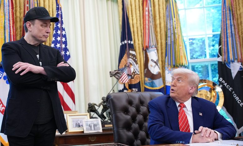 President Donald Trump and Elon Musk