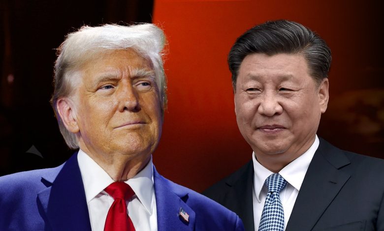 President Donald Trump and Chinese President Xi Jinping side by side