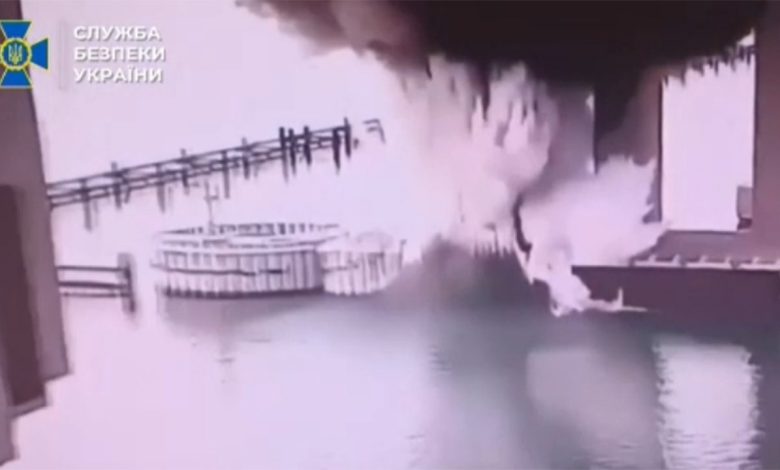 Ukraine ramps up pressure on Russia with underwater strike on Crimean bridge