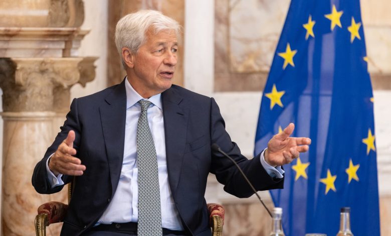 Jamie Dimon has a blunt message for Europe: 'You're losing'