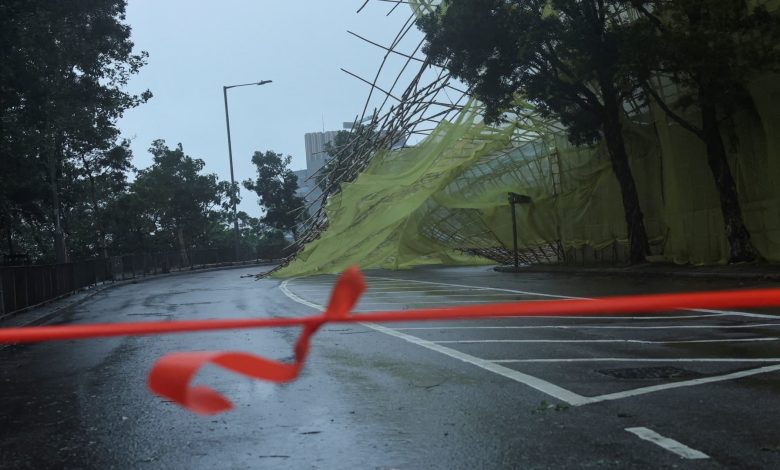 Typhoon Wipha Hong Kong China