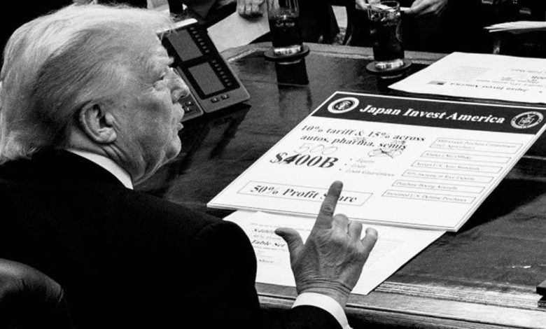 Trump's Japan trade deal card was altered by hand