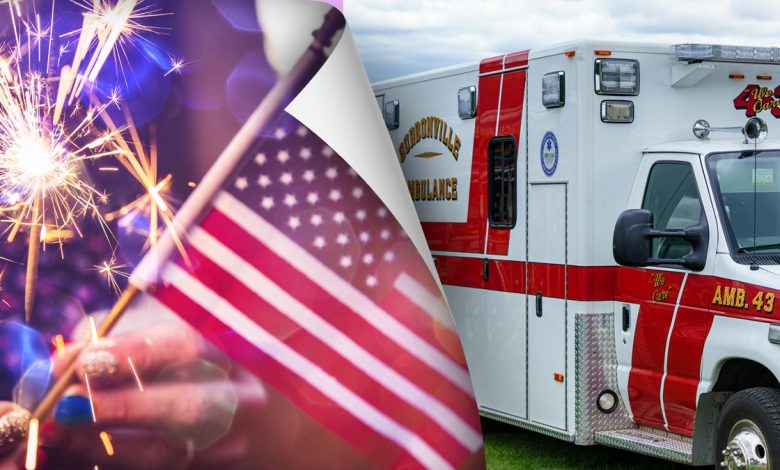 4th of July injuries ambulance