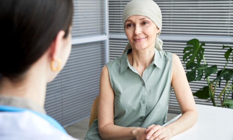 Cancer patient at doctor