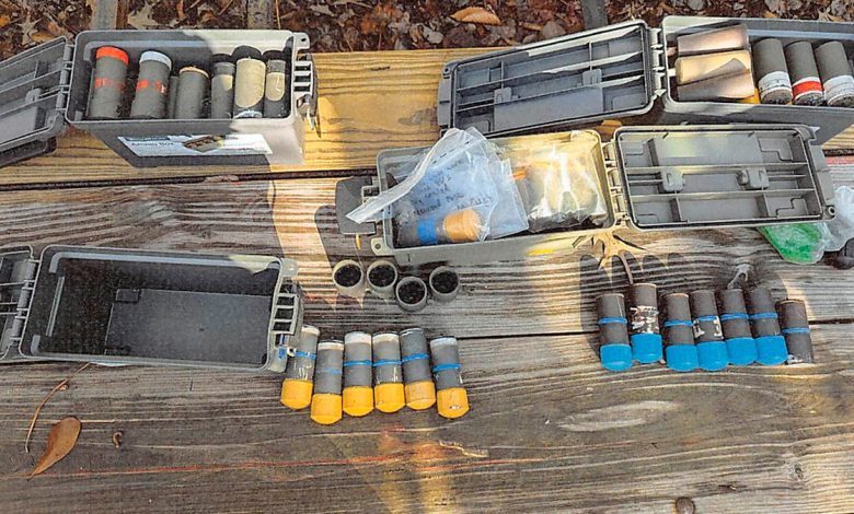 Stockpile of homemade explosives