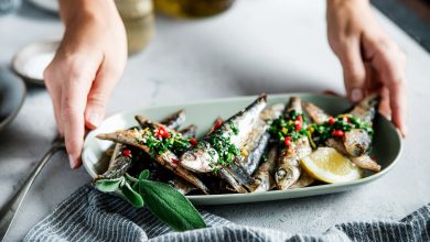 A prepared fish-based dinner dish