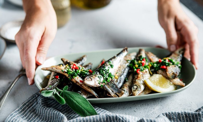 A prepared fish-based dinner dish