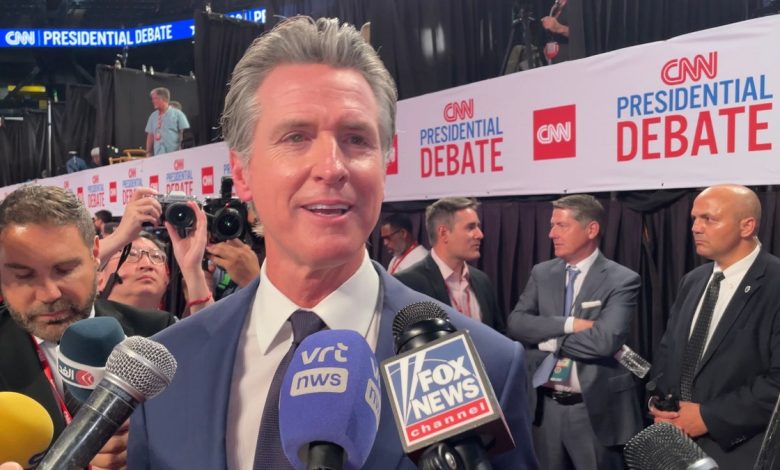 Gavin Newsom in Atlanta