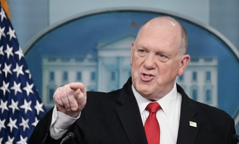White House 'border czar' Tom Homan speaks during the daily briefing in the Brady Briefing Room of the White House in Washington, DC, on April 28, 2025. US President Donald Trump is to name and shame cities accused of "obstructing" his crackdown on illegal immigration, the White House said Monday, in a move aimed at "protecting American communities from criminal aliens." (Photo by Jim WATSON / AFP) (Photo by JIM WATSON/AFP via Getty Images)