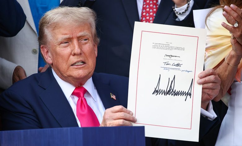 President Trump shows signed 'One, Big Beautiful Bill'