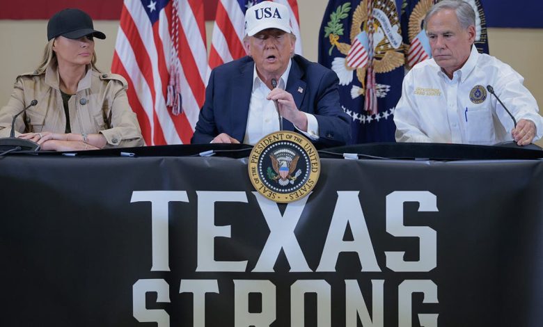 President Trump with a USA hat on
