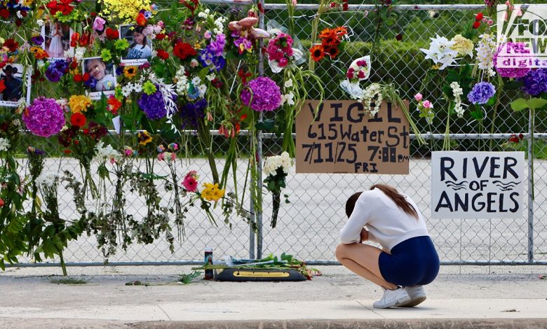 memorial to the victims of the Texas floods