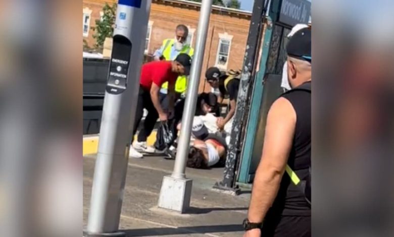 man beaten on ground