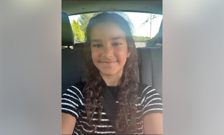 A selfie shows Melina Galanis Frattolin, a 9-year-old girl who police say was abducted Saturday night from Lake George, New York.