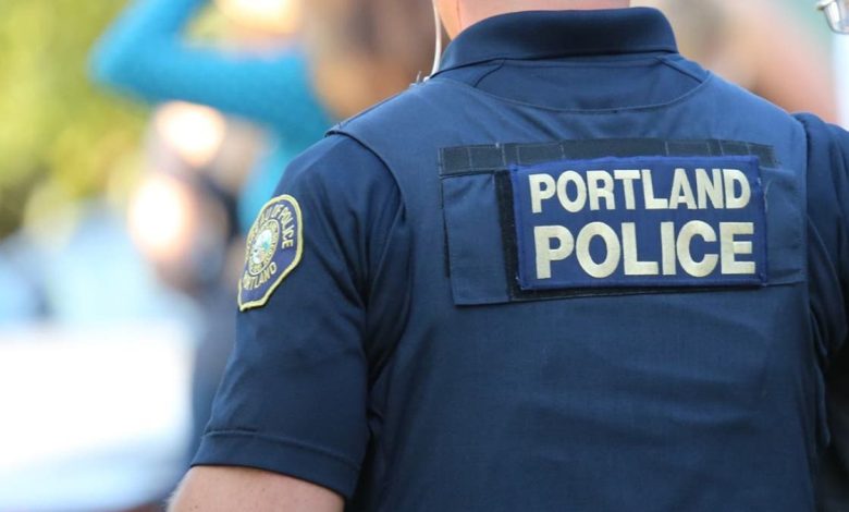 Back of Portland Police Officer