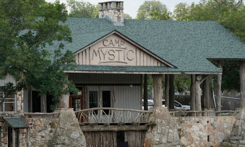 Cabin on the grounds where campers are being searched for after flooding.