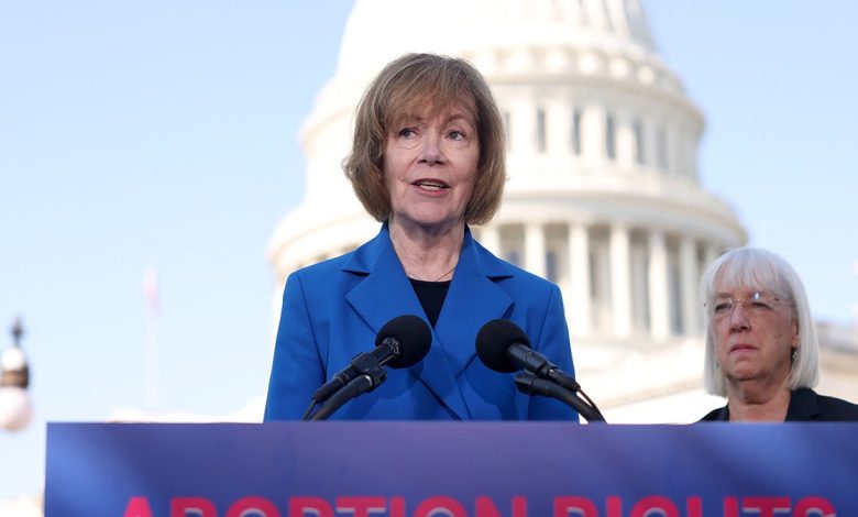Tina Smith speaking at an event
