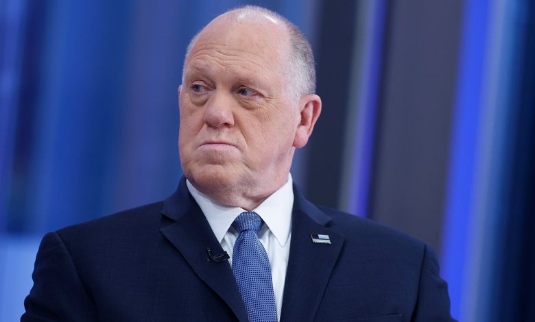 Border Czar Tom Homan sitting for an interview.